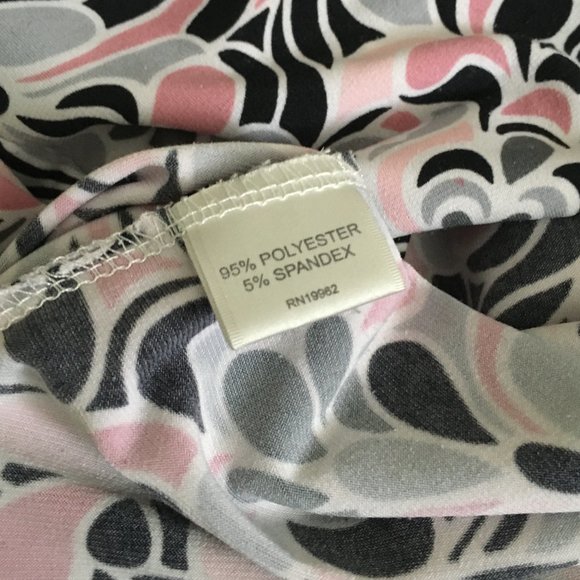 Retro Organic Print Stretchy Ruched Top - Picture 10 of 15